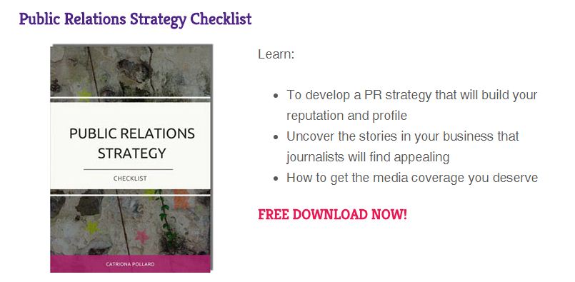 Public Relations Strategy Checklist lead magnet